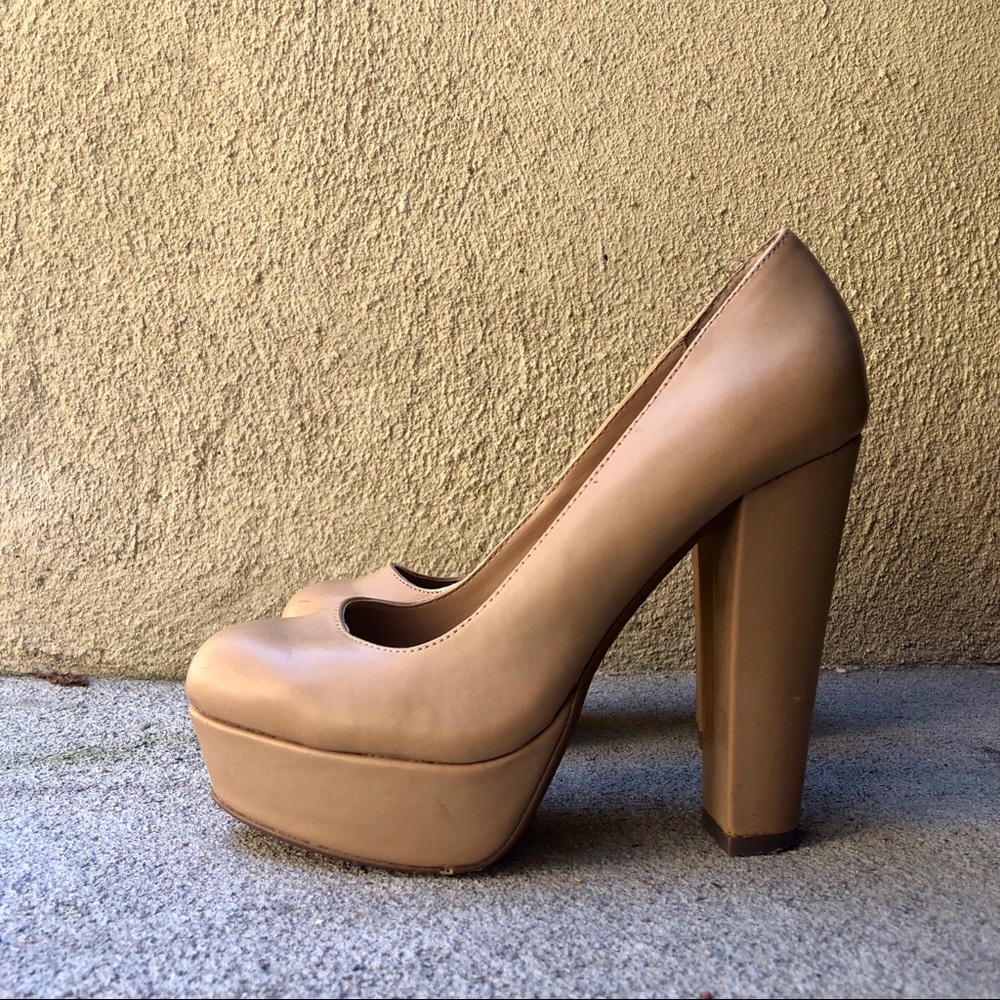 Steve Madden Nude Platform Heels
